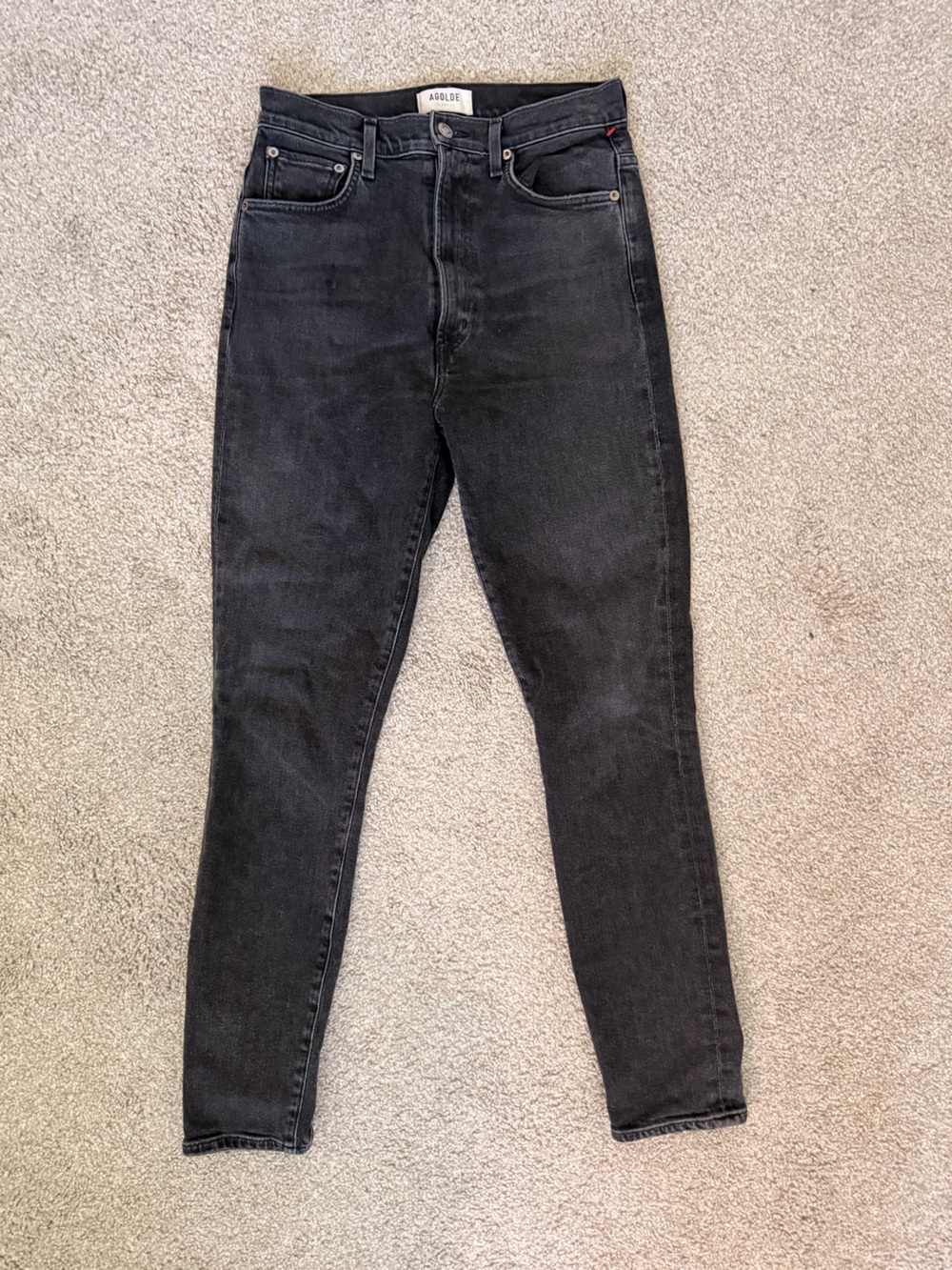 Agolde highrise stretch black jeans